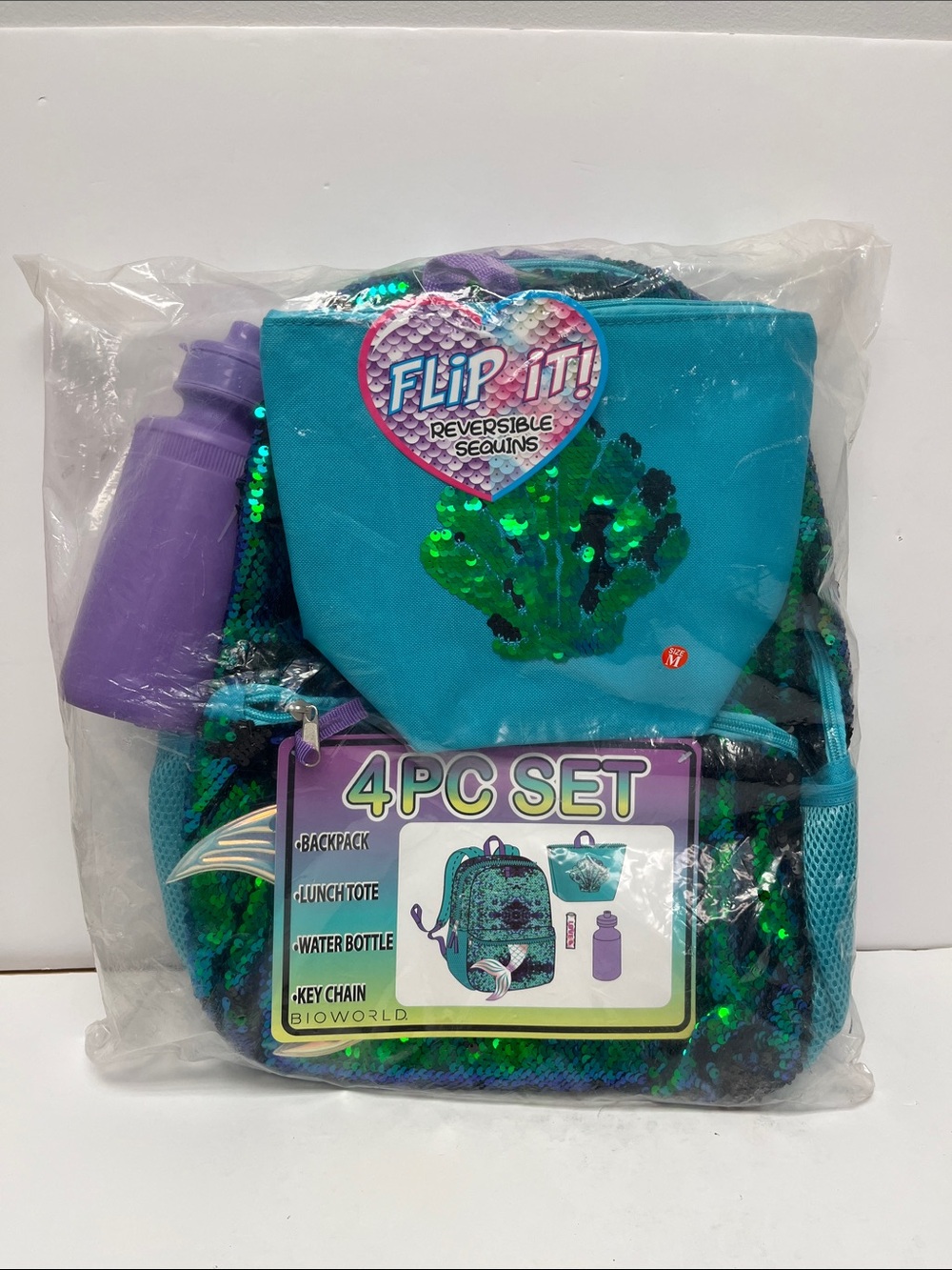 Bioworld Mermaid 4 Piece Backpack Set